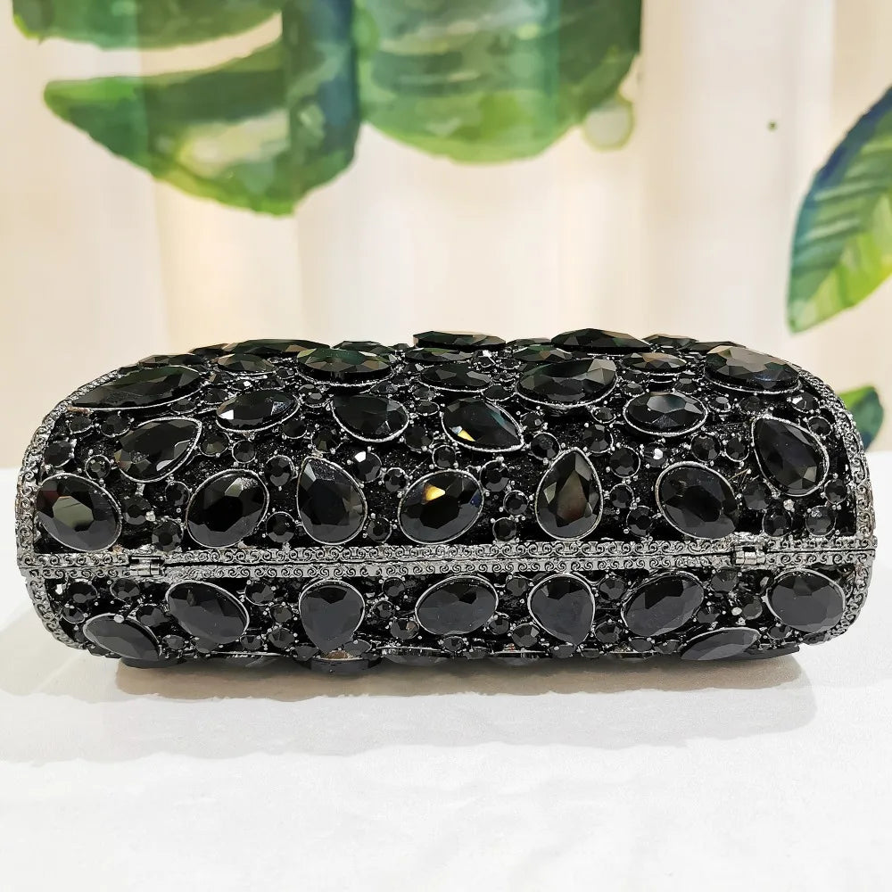 26 Colors Black Rhinestone Formal Evening Clutch Bags Best Design Women’s Diamond Party Prom Shoulder Handbag Messenger Clutches