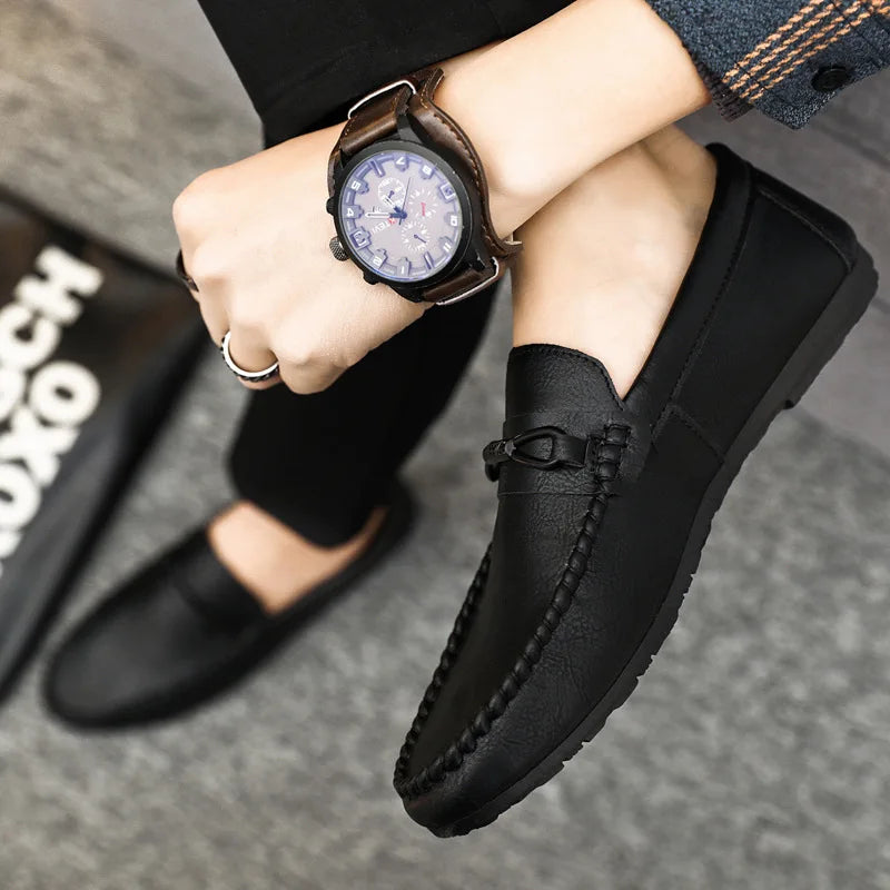 Men Loafers Shoes Summer Shoes Man New Fashion Boat Footwear Soft Soft Soles Anti Slip Flat Comfy Men Casual Driving Shoes