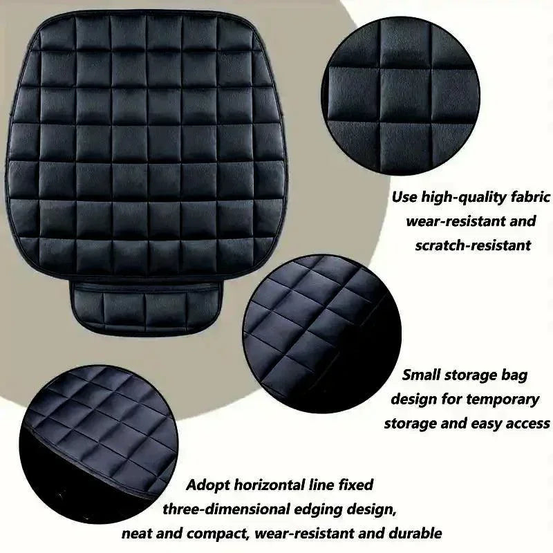 Universal Winter Warm Car Seat Cover Front Rear Seat Cover Protector with Storage Pouch Breathable Pad Car Interior Accessories