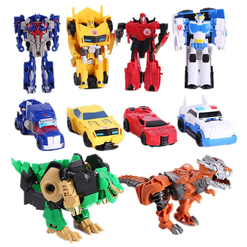 Mini Deformation Robocar Robot Transformation Car Dinosaur Action Figure Toys for Boy PVC Car Toy For Gift