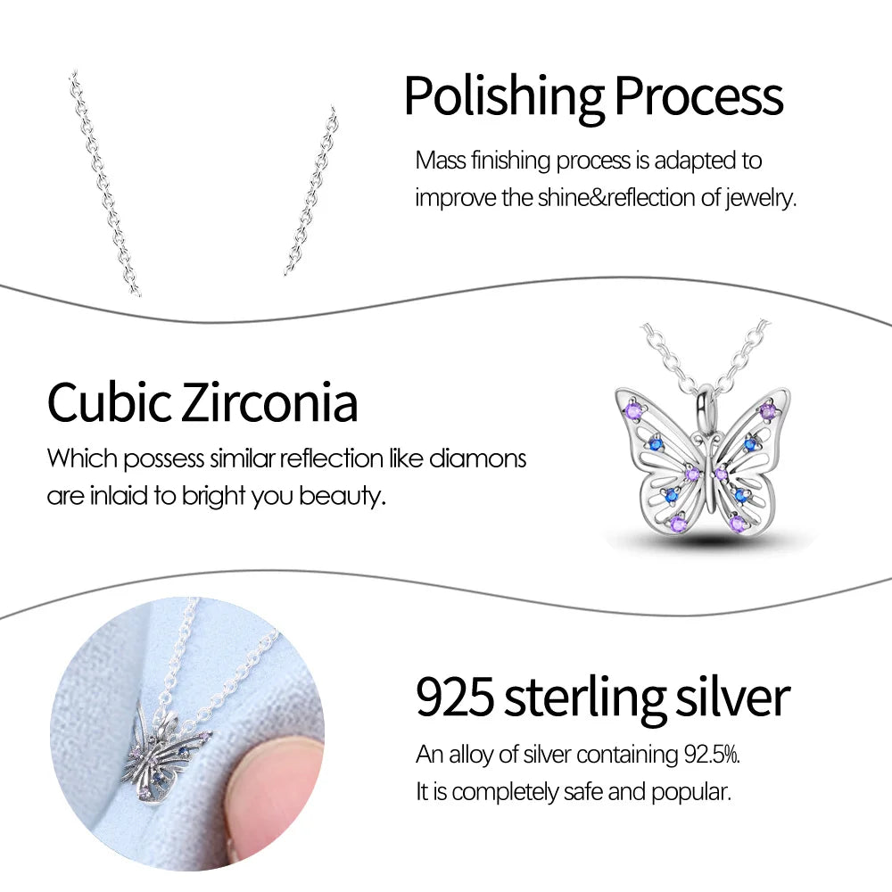 Real 925 Sterling Silver Necklace For Women Round Pendent Sparkling Pave CZ Necklace Fashion Anniversary Birthday Jewelry Gifts