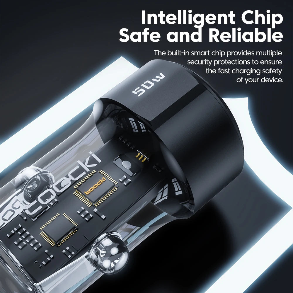 شاحن سيارة USB من toocki سريع الشحن 50 وات PD من النوع C شحن سريع USB C شاحن سيارة للهاتف 12 فولت 24 فولت لهاتف iPhone 1413 12 Xiaomi 13 12