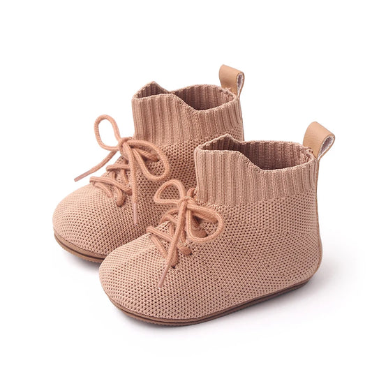 Baby Boys Girls Breathable High Top Soft Bottom Shoes Non-Slip Baby Walking Shoes