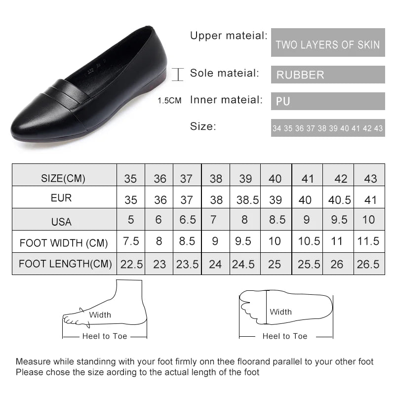 AIYUQI Flat Women Shoes New Genuine Leather Women's Spring Shoes Large Size Slip-on Middle-aged Mother Women's Shoes