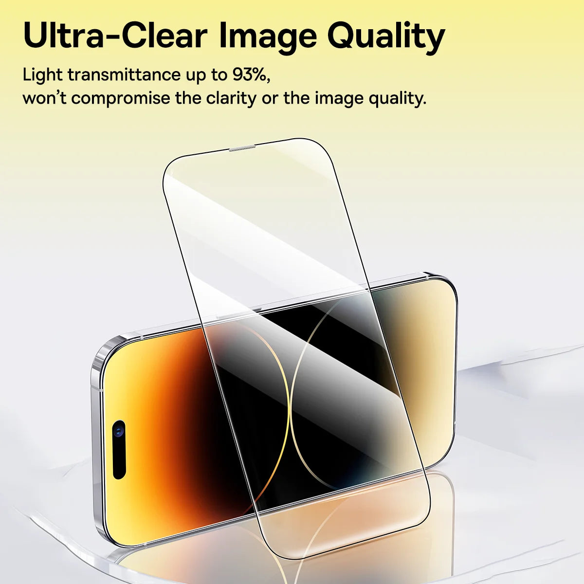 واقي شاشة Baseus لهاتف iPhone 15 14 13 Pro Max Corning Glass Anti Spy Full Glass Protection لهاتف iPhone 15 Pro Plus