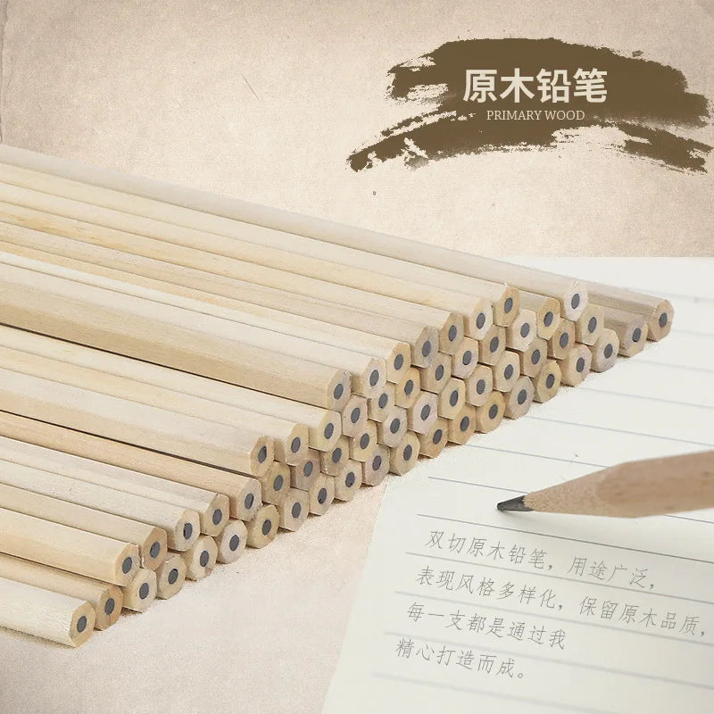20/50/100pcs Eco-friendly Natural Wood Pencil Black Non-toxic Standard HB Pencil Stationery Sketch Pencil Office School Supplies