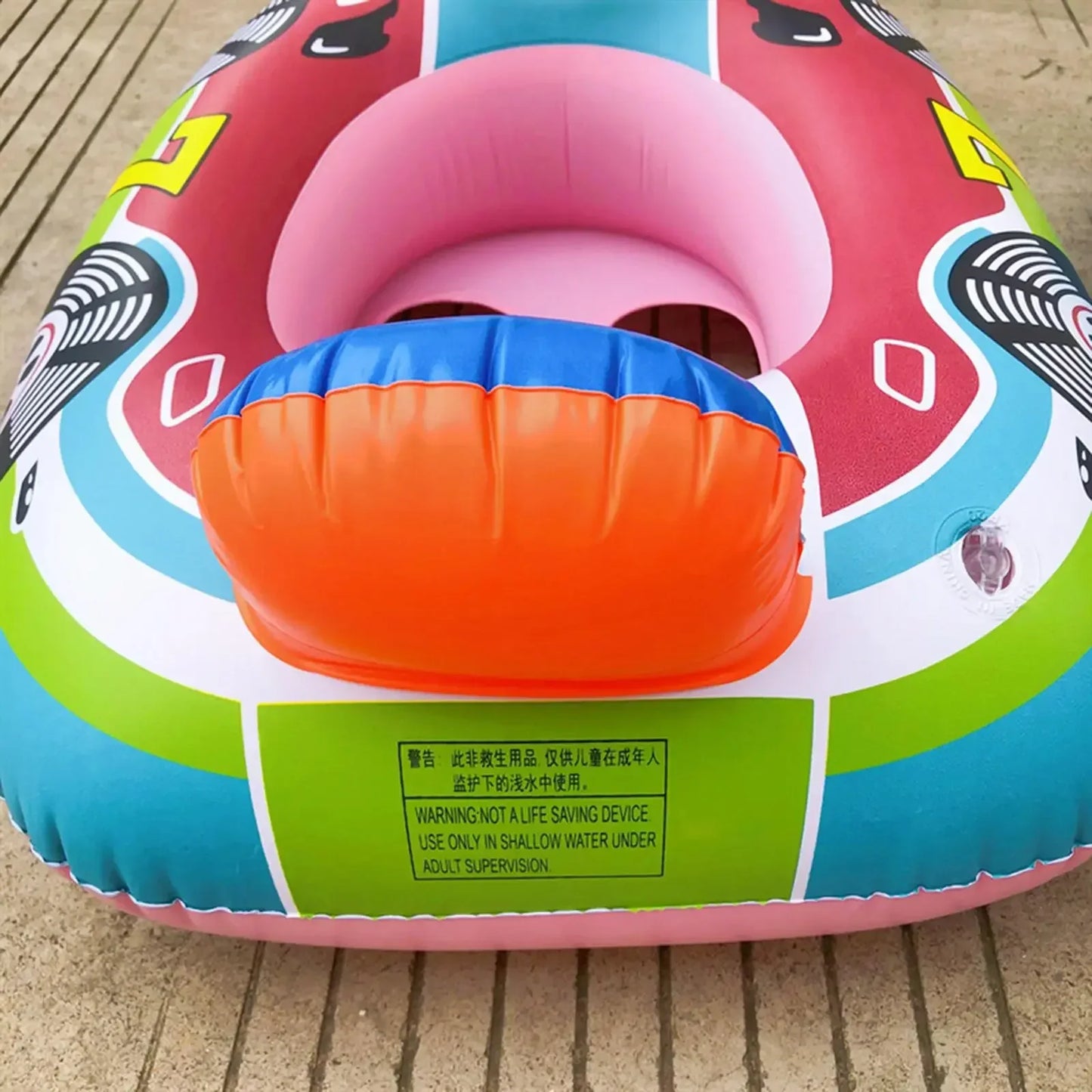 Inflatable Float Seat Baby Swimming Circle Car Shape Toddler Swimming Ring Kid Child Swim Ring Accessories Water Fun Pool Toys