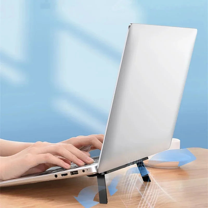 Universal Laptop Riser Stand for Macbook Pro Air 13 15 Lenovo Samsung Notebook Cooling Pad Invisible Laptop Bracket Stands