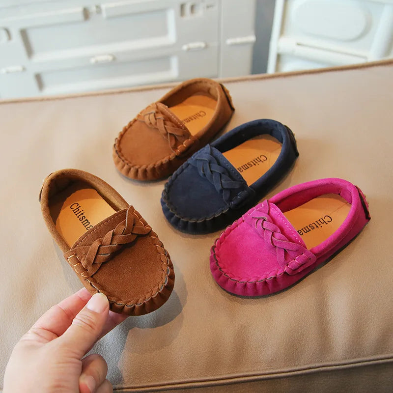 Size 21-35 Baby Toddler Shoes 2023 New Spring Summer Children Soft PU Leather Casual Shoes Boys Loafers Girls Moccasins Shoes