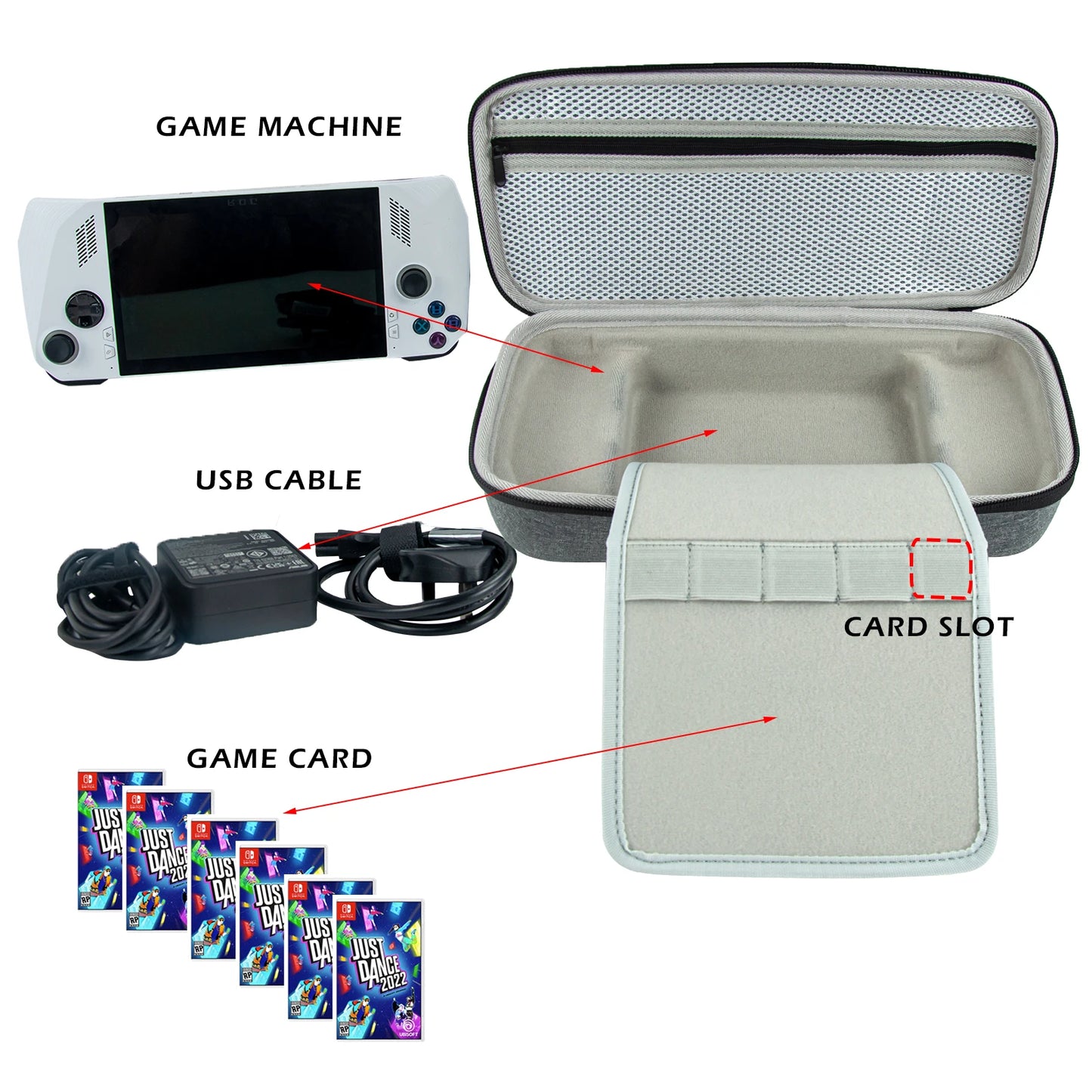 Carrying Case Storage Bag for Asus ROG Ally Game Console Handle EVA Storage Box Portable EVA Bag For Game Accessories