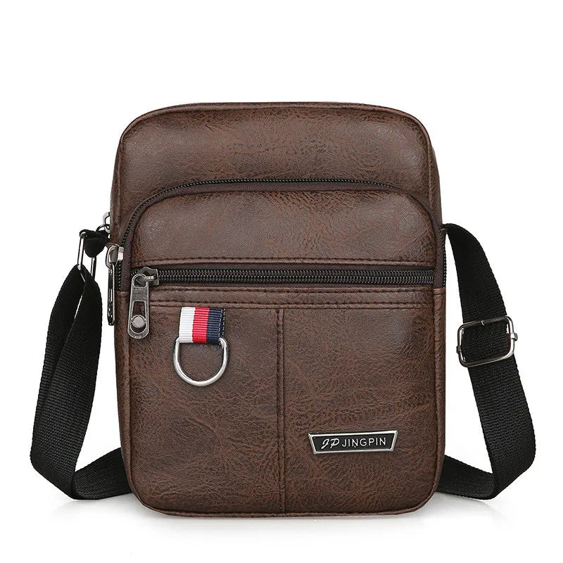 Men's Messenger Bag Crossbody Shoulder Bags PU Leather Men Travel Sling Bag Large Capacity Business Messenger Bag for Male