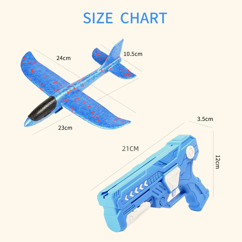 Catapult Aircraft Toys Foam Rocket Model Toy Outdoor Model Plane Launch Toys Parent-child Interactive Toys Gifts for Children