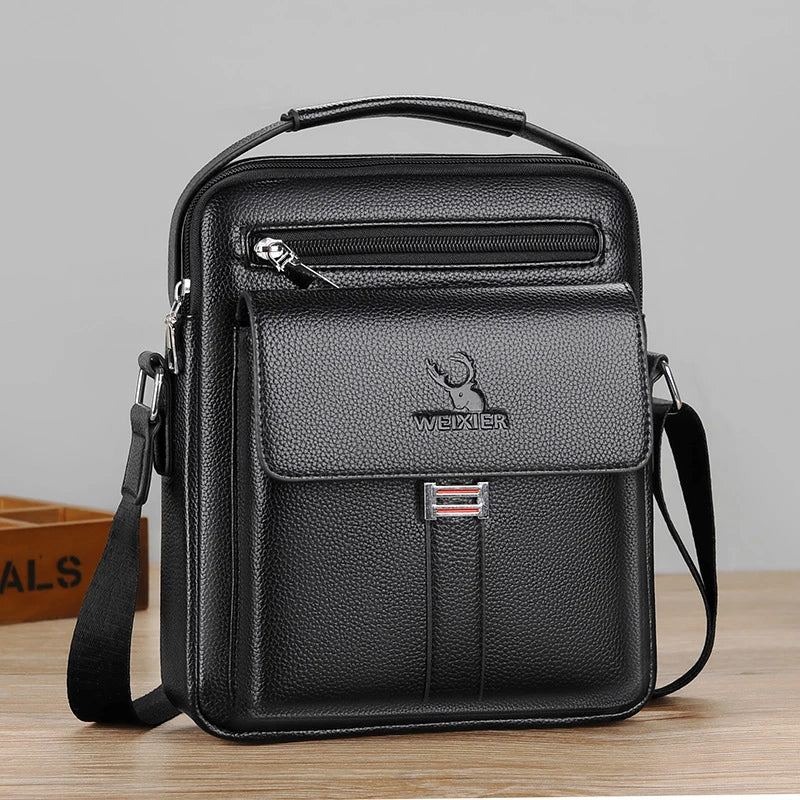 New Men's Genuine Leather Crossbody Shoulder Bags High Quality Tote Fashion Business Man Messenger Bag Leather Bags Fanny Pack