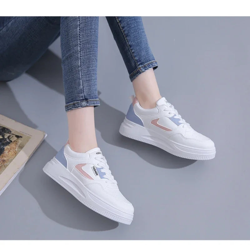 Women's Platform High Top Sneakers Casual Vulcanized Sport Shoes Fashion White Shoe for Woman Autumn Winter Shoes Sneakers