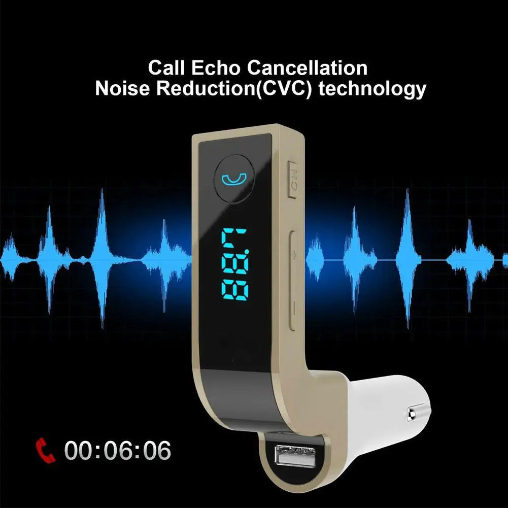 Car Kit Bluetooth-compatible Handsfree LCD Display FM Transmitter Radio MP3 Player USB Charger Car Music Audio Accessories