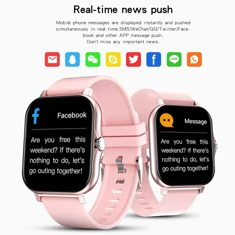 New Smart Watch Women Fashion Bluetooth Call Watch Fitness Tracker Waterproof Sports Ladies Men Smartwatch For Android IOS