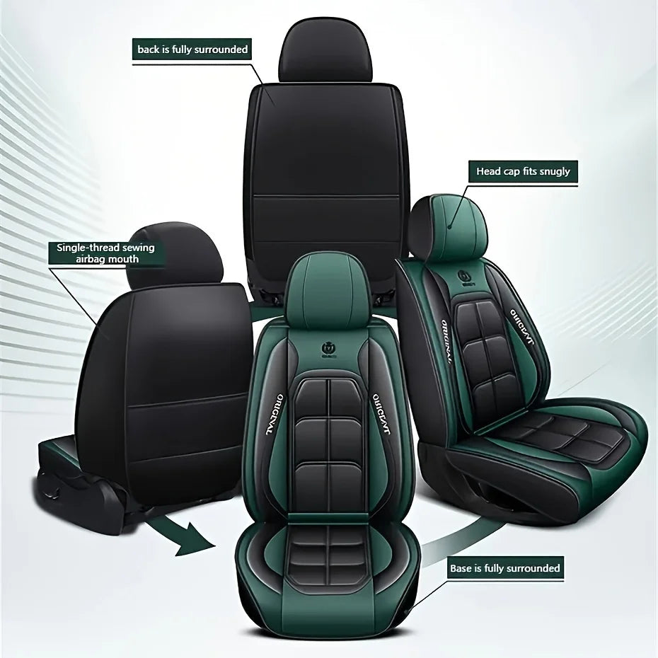 1PC New Faux Leather Car Seat Cushion Is Suitable For Car All-season Universal Seat Cover Car Interior