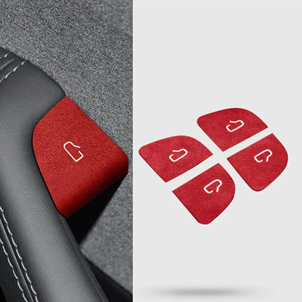 Door Switch Patch For Tesla Model 3+ Highland Alcantara Suede Interior Sticker Modified Sticker Decoration Car Accessories