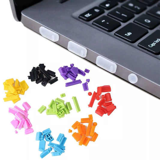 13/16Pcs Colorful Silicone Laptop Anti Dust Plug Stopper Universal USB HDMI-compatible RJ45 Interface Cover Computer Accessories