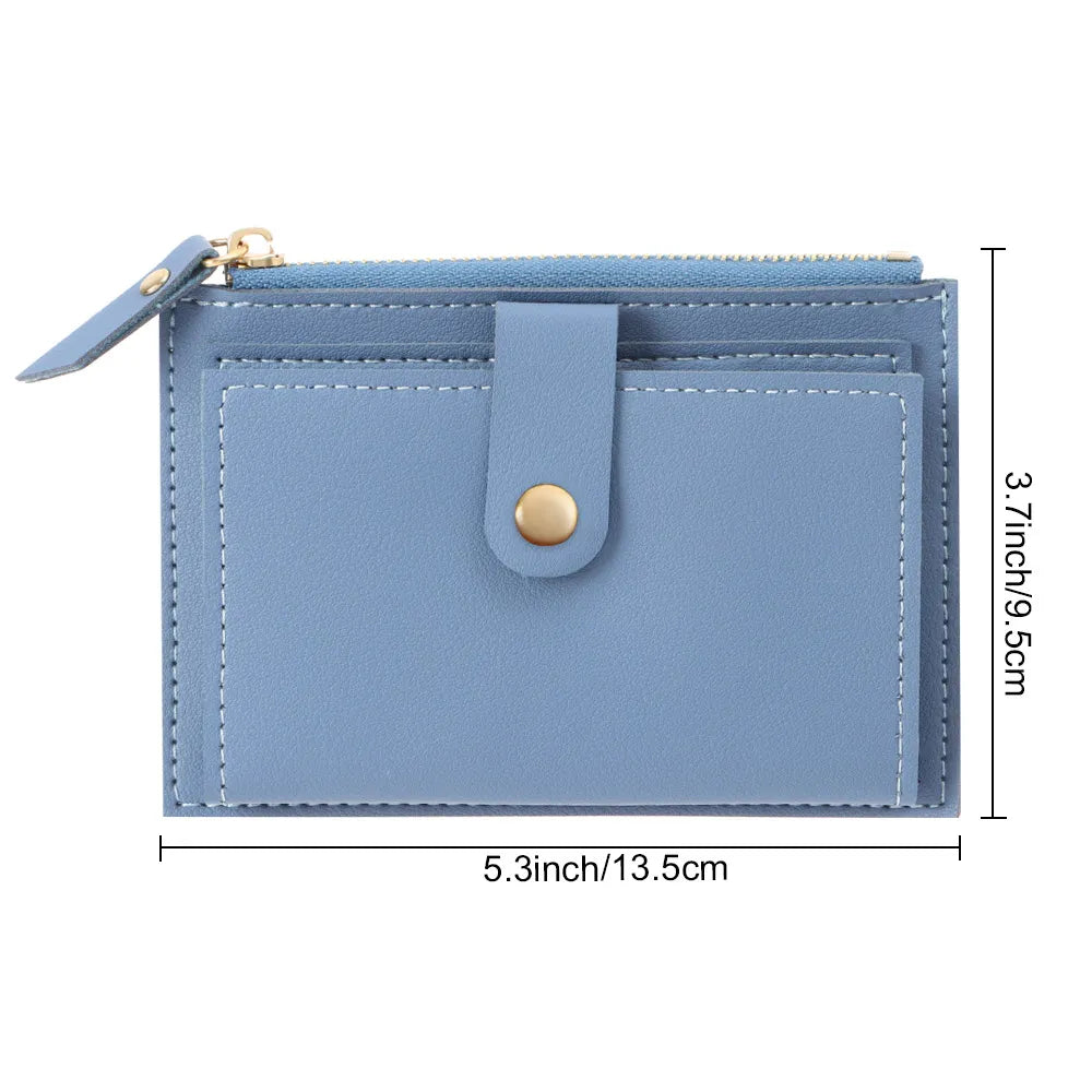 Cute Fashion PU Leather Mini Coin Purse Women Solid Color Credit Card Holder Bags Small Wallet Money Bag Purse Card Holder