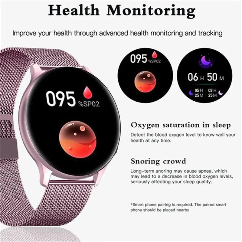 2023 Fashion Smart Watch Ladies Heart Rate Blood Pressure Custom Dial Sport Fitness Watch Men Woman Waterproof Smartwatch Women