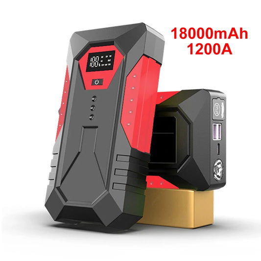 12V Car Jump Starter Power Bank Portable 1200A Car Battery Booster ChargerStarting Device Auto Emergency Start-up Lighting