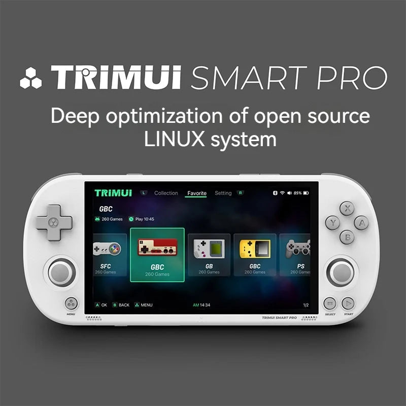 TRIMUI Smart Pro open source handheld game console retro arcade HD 4.96 inch ips screen game console Linux system battery life