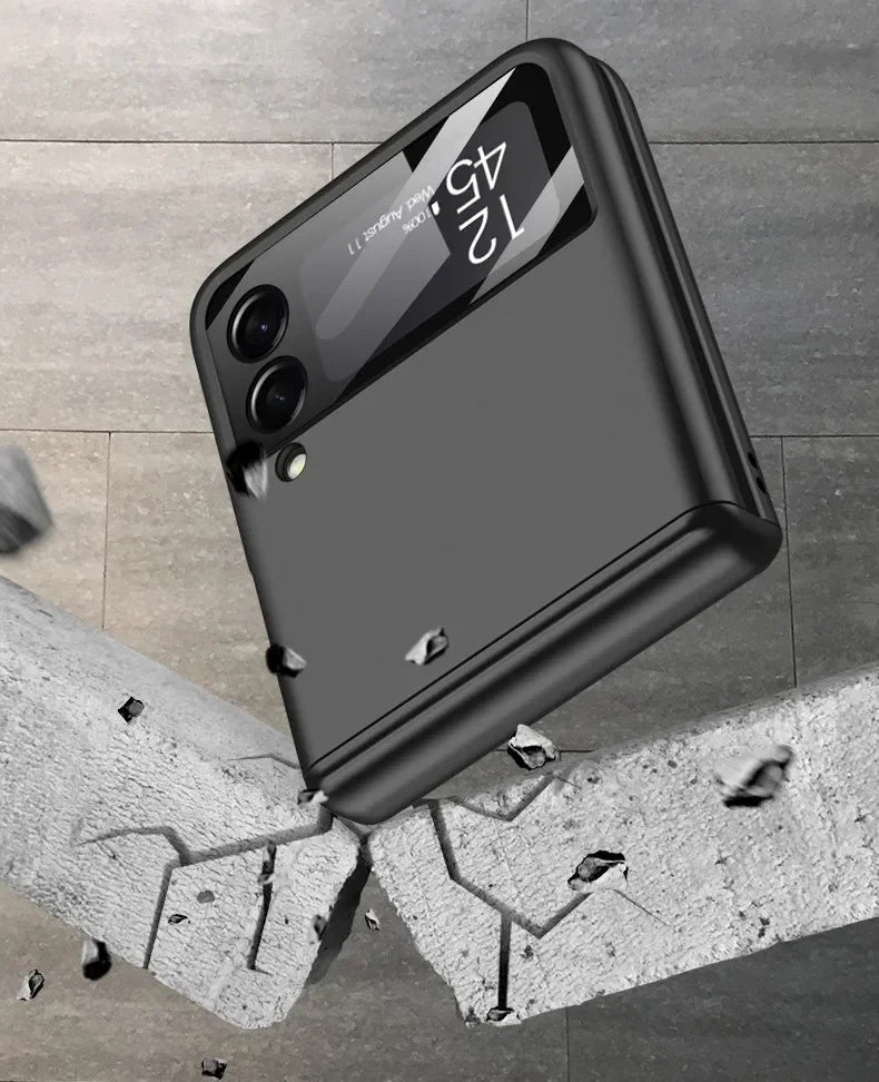 Flip3 Flip4 Magnetic Case For Samsung Galaxy Z Flip 3 4 5 5G Full Protection Hinge Luxury Cover Shell Camera Glass on ZFlip5