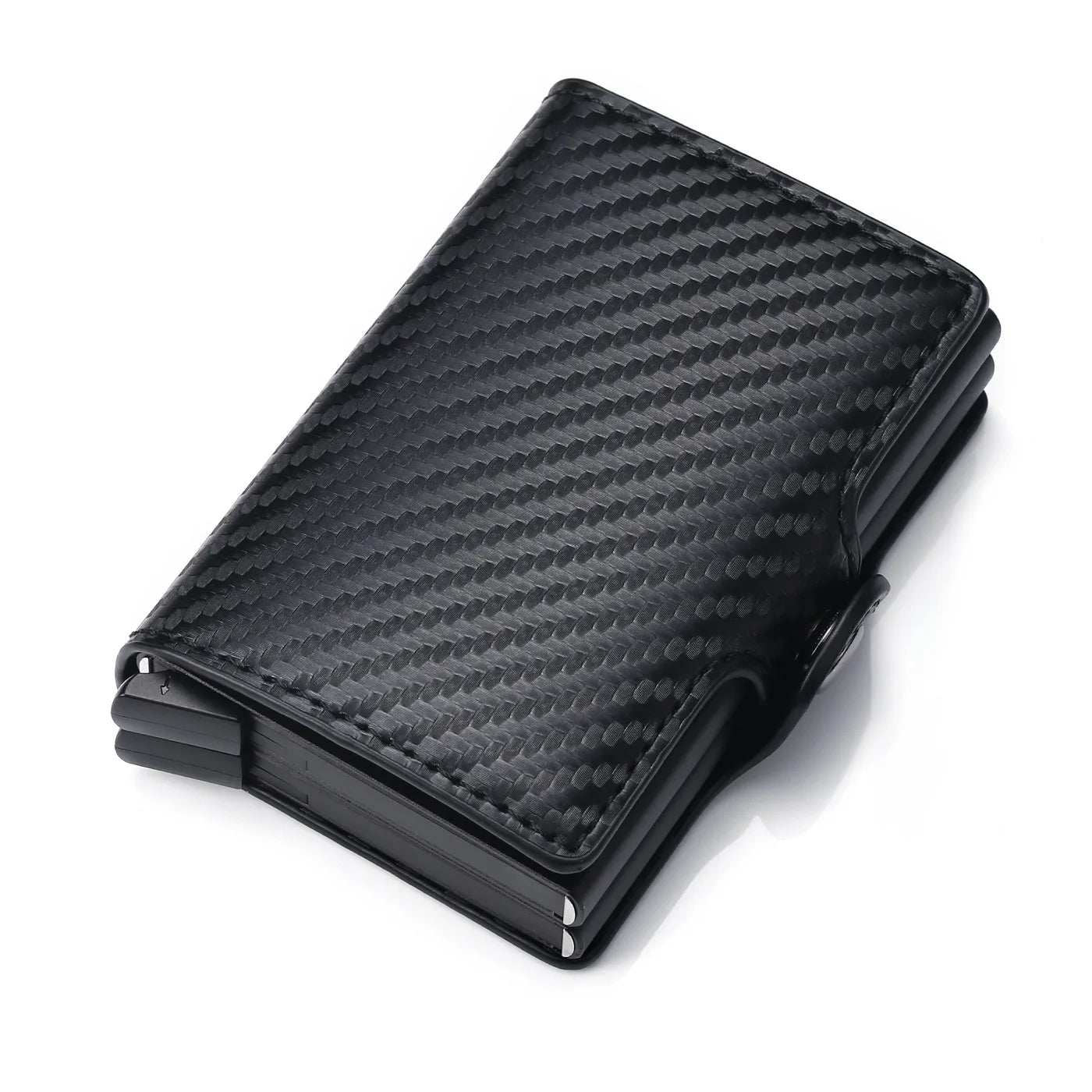 Carbon Fiber Credit Card Holder Mens Double Anti Rfid Bank Cardholder Case Wallet Metal Business Bank Minimalist Wallet Gift