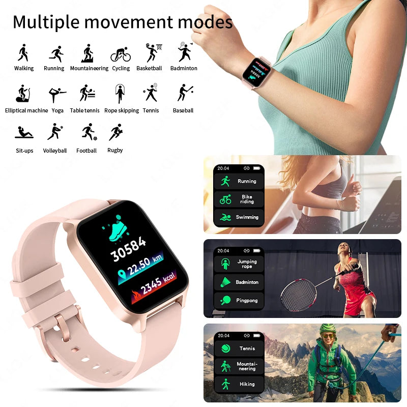 LIGE 2023 Smart Watch Ladies Sport Fitness Bracelet Bluetooth Call Waterproof Heart Rate Blood Pressure Tracker Smartwatch Woman