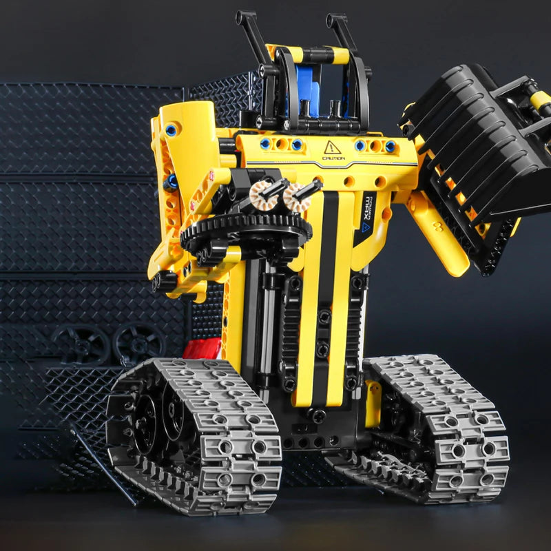 520pcs 3 in 1 City Technical RC Robot Excavator Racing Car Building Blocks Remote Control Bulldozer Truck Bricks Toys For Kids