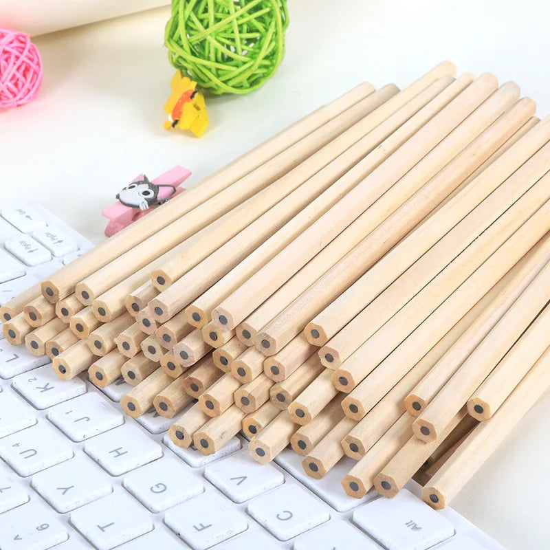20/50/100pcs Eco-friendly Natural Wood Pencil Black Non-toxic Standard HB Pencil Stationery Sketch Pencil Office School Supplies