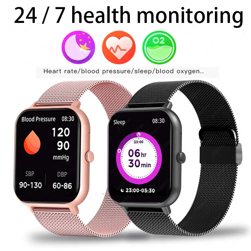 Smart Watch Women Men Heart Rate Blood Oxygen Voice Assistant 100+Sports Ladies Smartwatch For Xiaomi