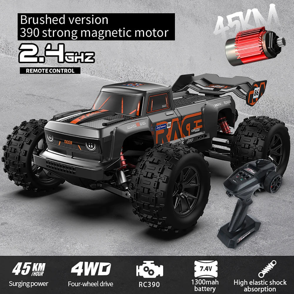 SMRC S910PRO 1:16 70KM/H 4WD RC Car With LED Remote Control Cars High Speed Drift Monster Truck for Kids VS Wltoys 144001 Toys