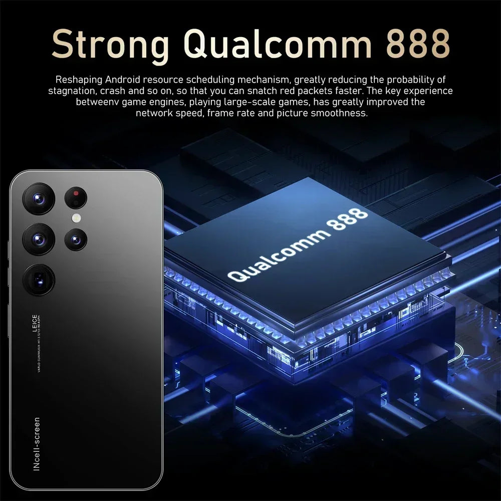 هاتف ذكي جديد وأصلي S24 Ultra+ 5G 6.8HD 16G + 1T ثنائي الشريحة يعمل بنظام Android هاتف محمول مفتوح 64 ميجابكسل 7000 مللي أمبير في الساعة