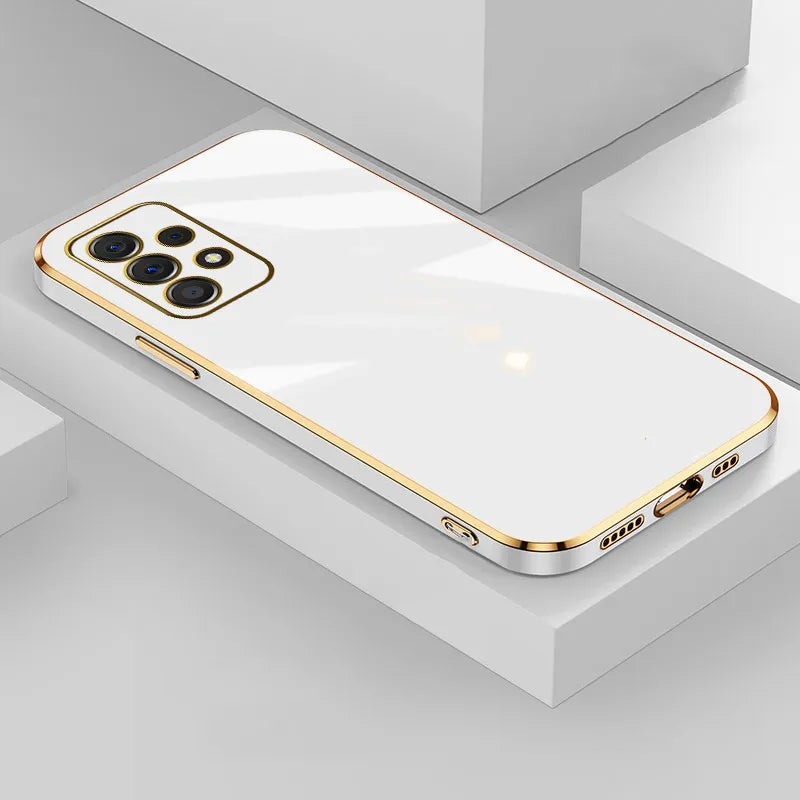 جراب فاخر مطلي لهاتف Samsung Galaxy A54 A53 A52 A34 A32 A72 A73 A23 A24 A33 A22 5G M32 A52S A71 A51 غطاء هاتف ناعم من السيليكون