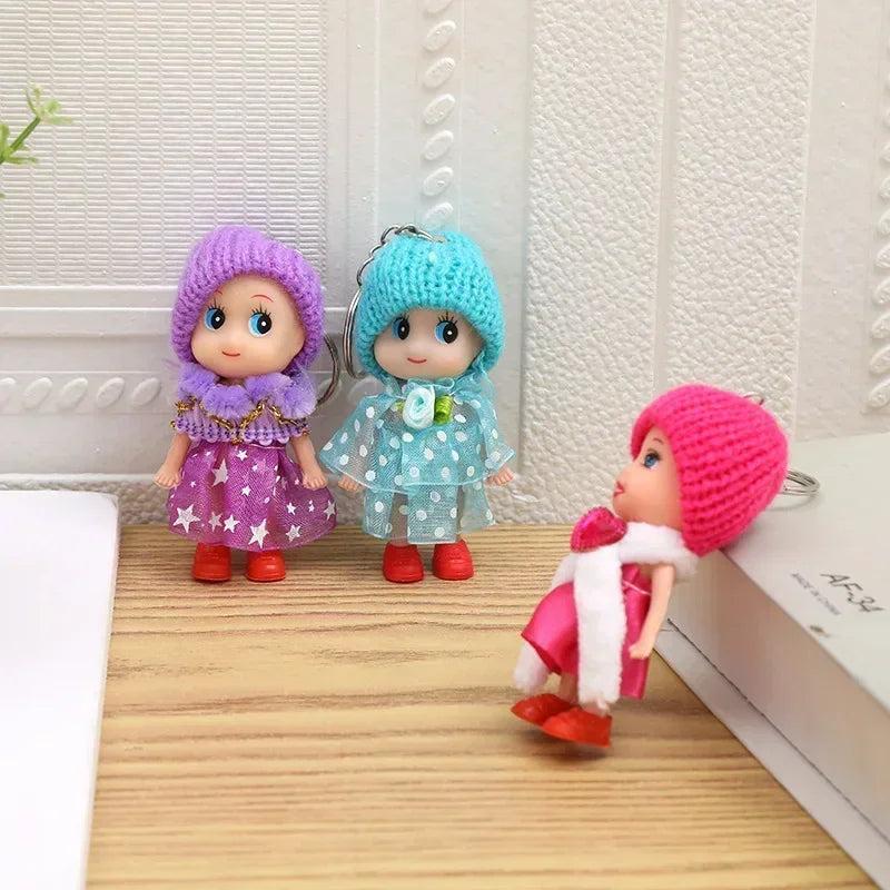 1PC Kids Toys Soft Interactive Baby Toy Mini Doll for Girls Boys Small Dolls Reborn Doll Cute Keychain Fashion Plush Stuffed Toy