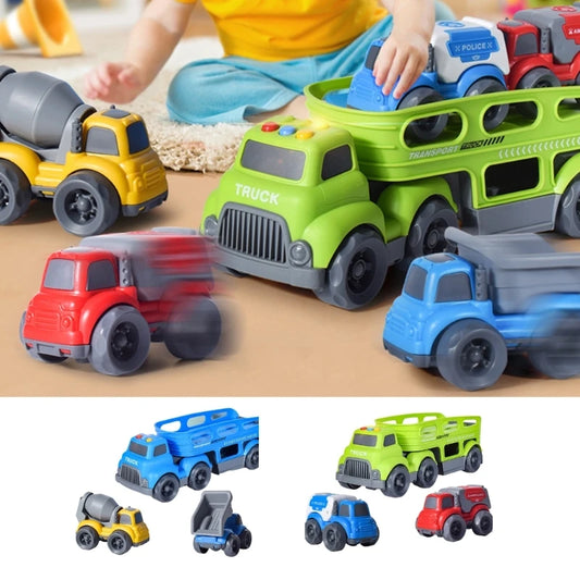 3pcs Kid Engineering Vehicle Ambulance Model Realistic Mixer for Boy Stimulation Truck Model Set Transportation