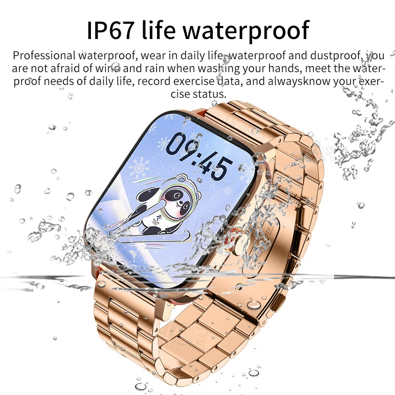 LIGE Call Smart Watch Women Custom Dial Smartwatch For Android IOS Waterproof Bluetooth Music Watches Full Touch Bracelet Clock