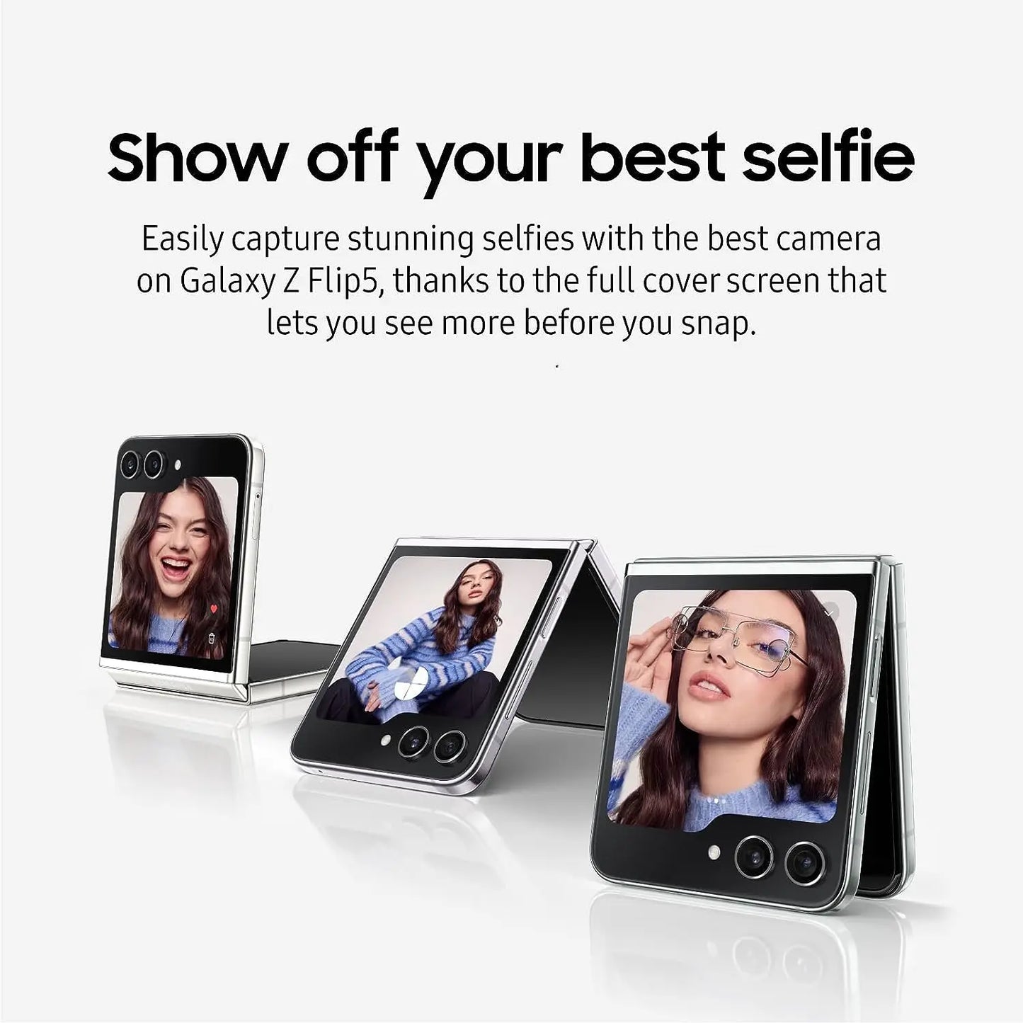 هاتف Samsung Galaxy Z Flip 5 5G الجديد بشاشة 6.7 بوصة 120 هرتز قابلة للطي Dynamic AMOLED 2X ومعالج Snapdragon 8 Gen 2 ونظام Android 13 لساعة Galaxy Watch 6