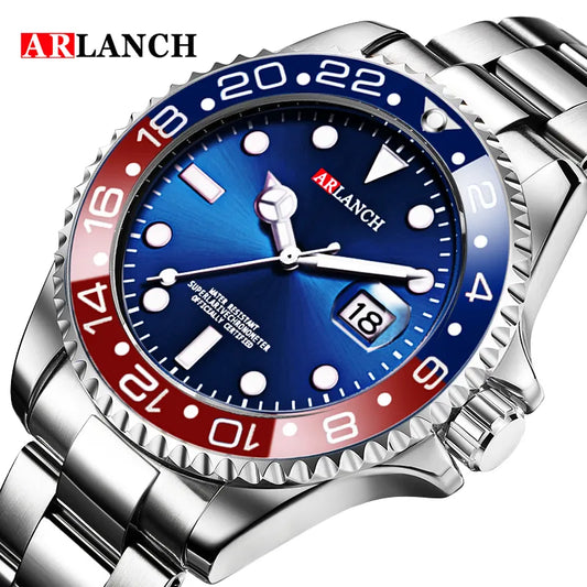 ARLANCH Men Quartz Watch Sport Mens Watches Top Brand Luxury Waterproof Full Steel Quartz Clock Men Relogio Masculino