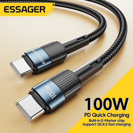 Essager 100W USB Type C To USB C Cable  Fast Charging