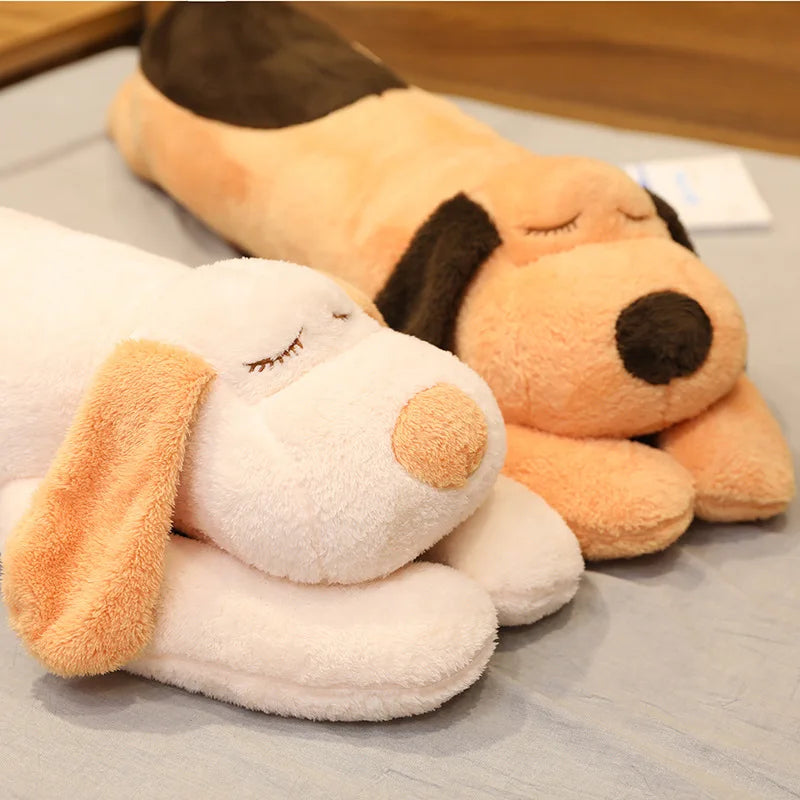 150CM Giant Lovely Soft Down Cotton Dog Plush Pillow Doll Stuffed Pet Doll Baby Long Sleep Pillow Accompany Gift for Girlfriend