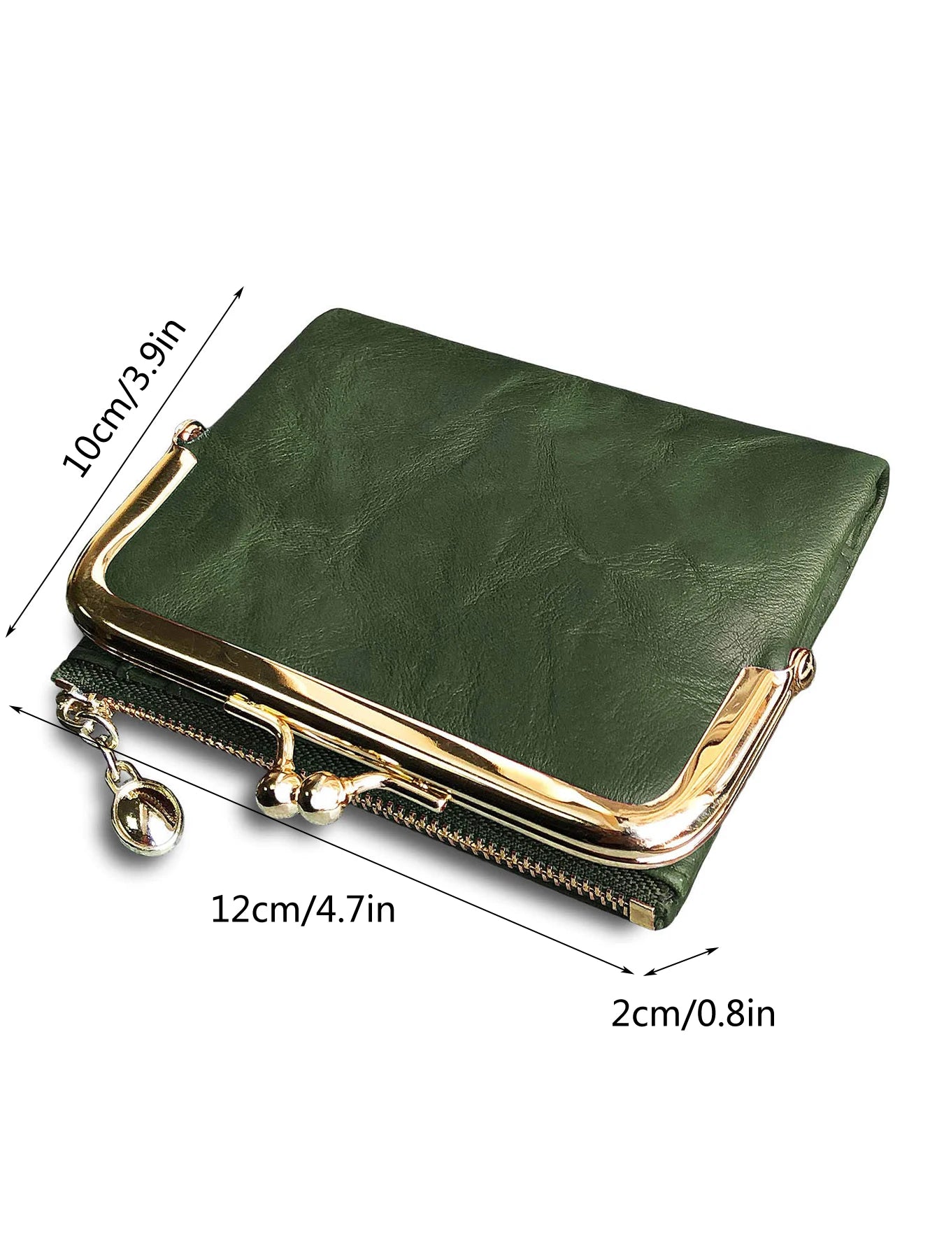 MIYIN Womens Wallet Small Rfid Ladies Compact Bifold Leather Vintage Coin Purse With Zipper and Kiss Lock