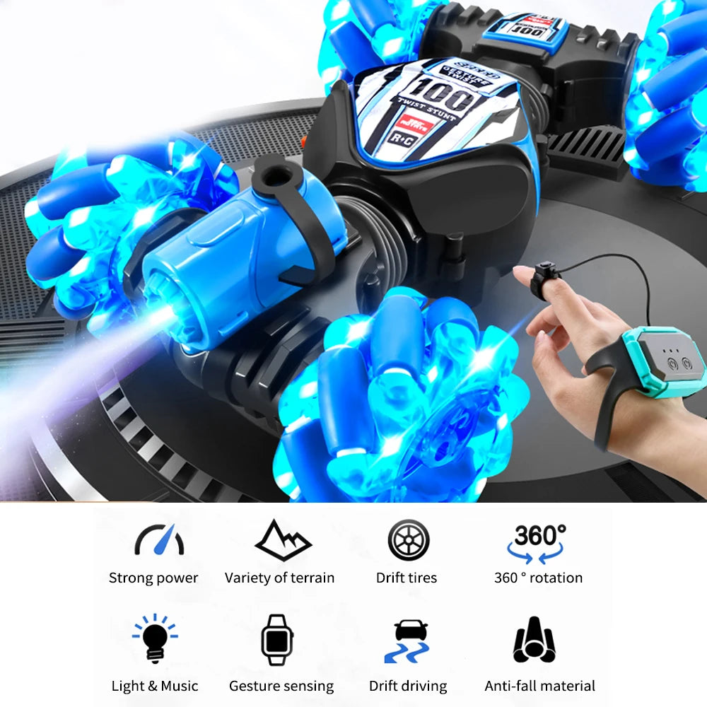 Remote Control Car RC Gesture Sensing Stunt Car Drift Spray High Speed 360° Off Road Cars for Kids Boys Girls Gifts Auto Toys