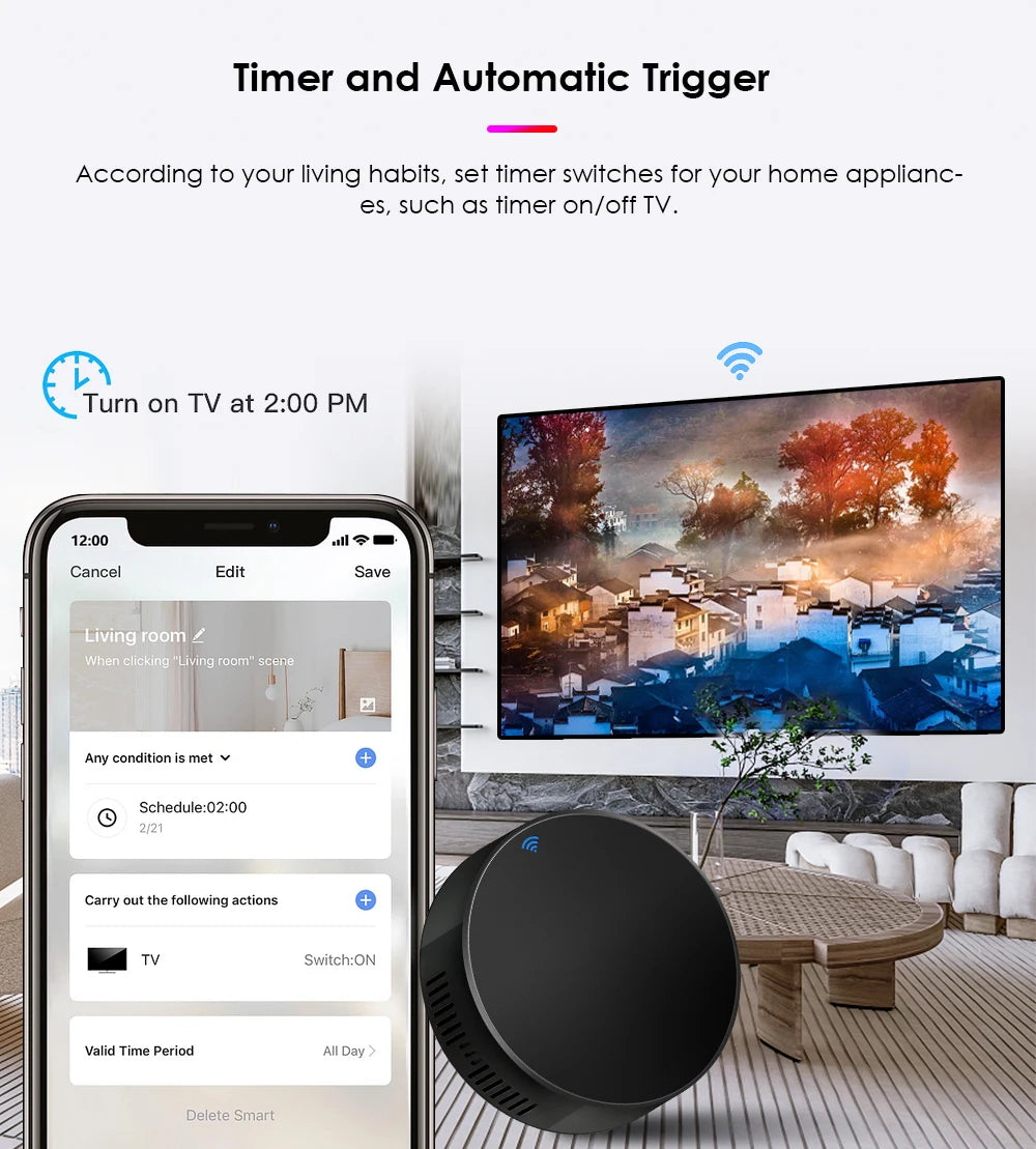 IR Remote Control WIFI Smart Universal Infrared For TV DVD AUD AC Tuya Smart Life Remote Controller Works With Alexa Google Home