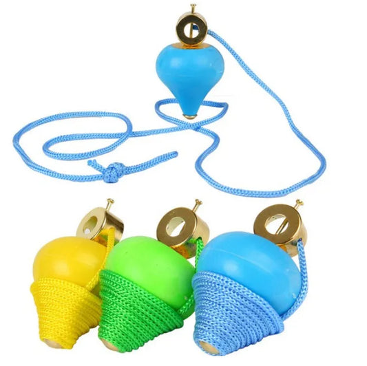 1Pc Wooden Rope Spinning Tops Toy Original Classic and Durable Spinning Top Adult Kid Baby Gift Relief Stress Spinning Top Toys