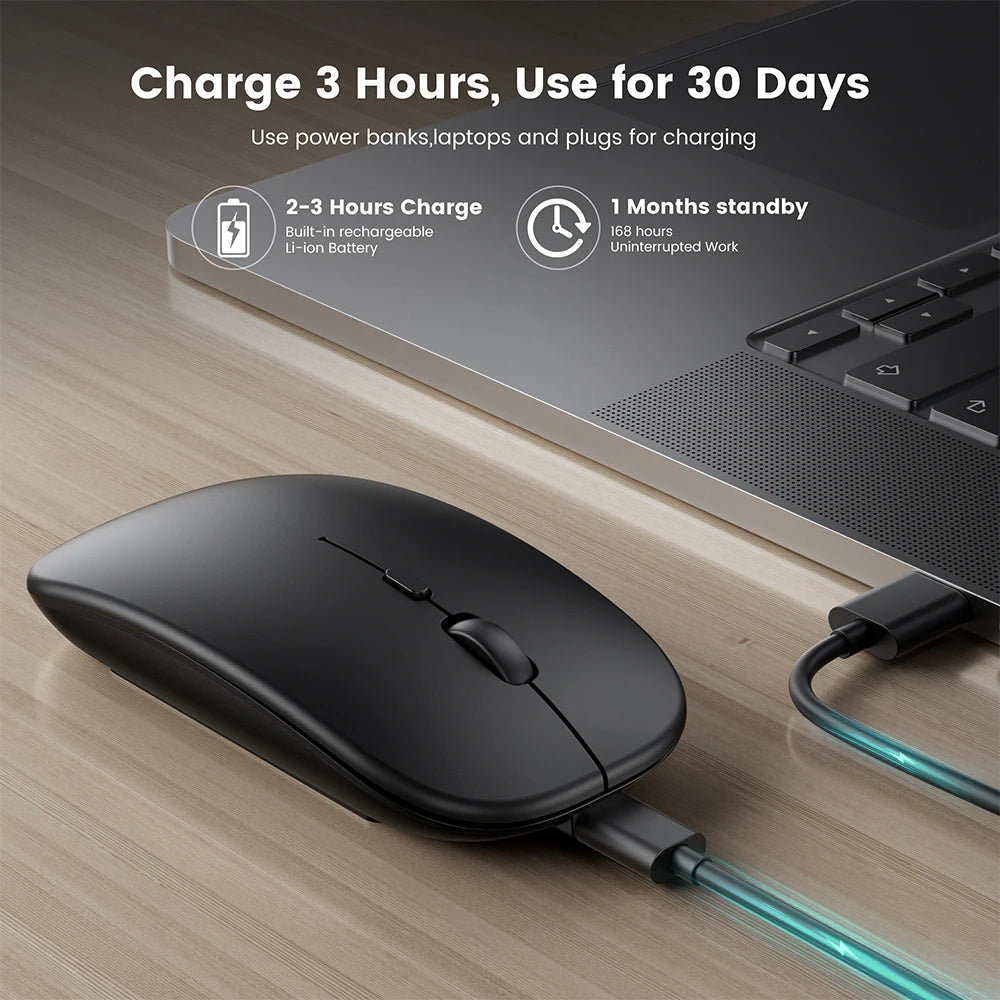 For Huawei Dell Xiaomi Apple high quality 2.4g wireless mouse Bluetooth version dual mode 5.0 silent rechargeable mice