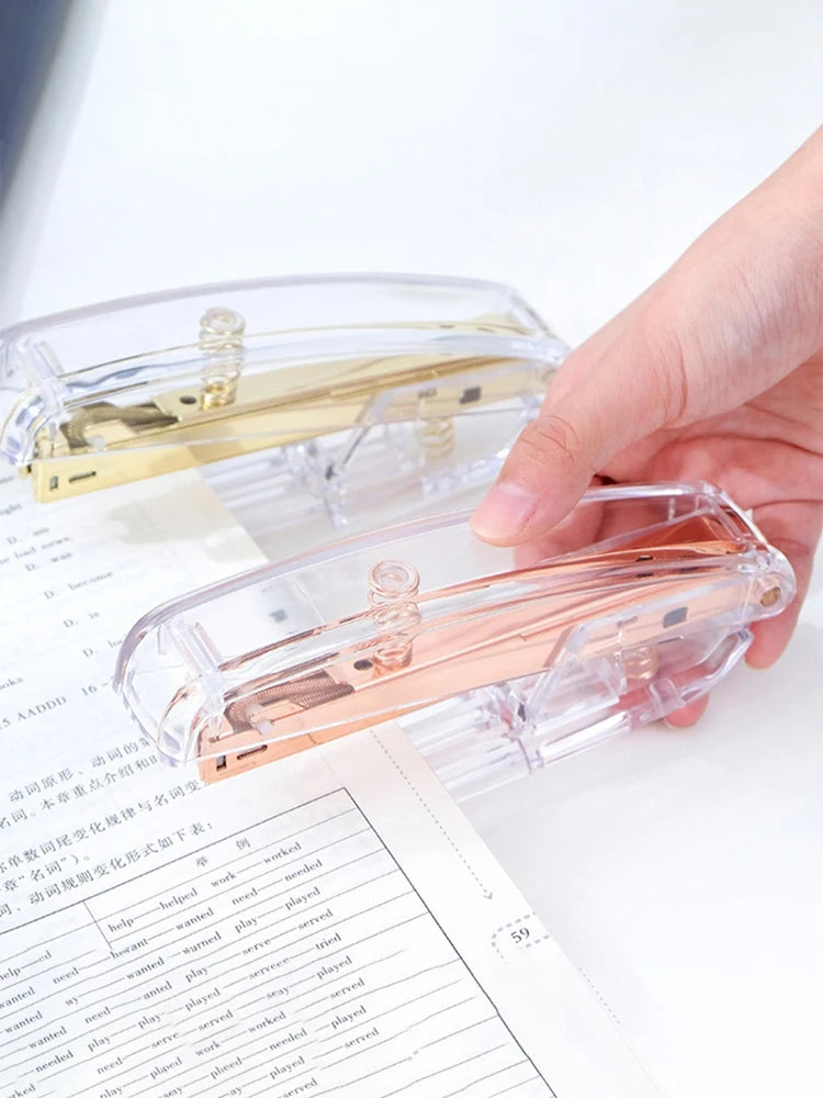 Acrylic Transparent Stapler Office Supplies Storage Document Binding Machine