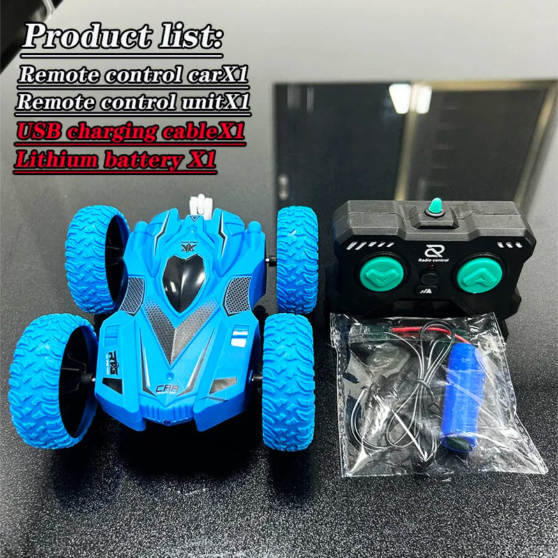 Double rollover RC Stunt car 2.4G while controlling remote control car 360° rotating lights RC Drift car Children boys gift toys